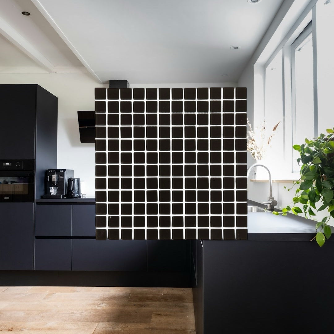 Decor Tiles - Black Glass 23x23mm