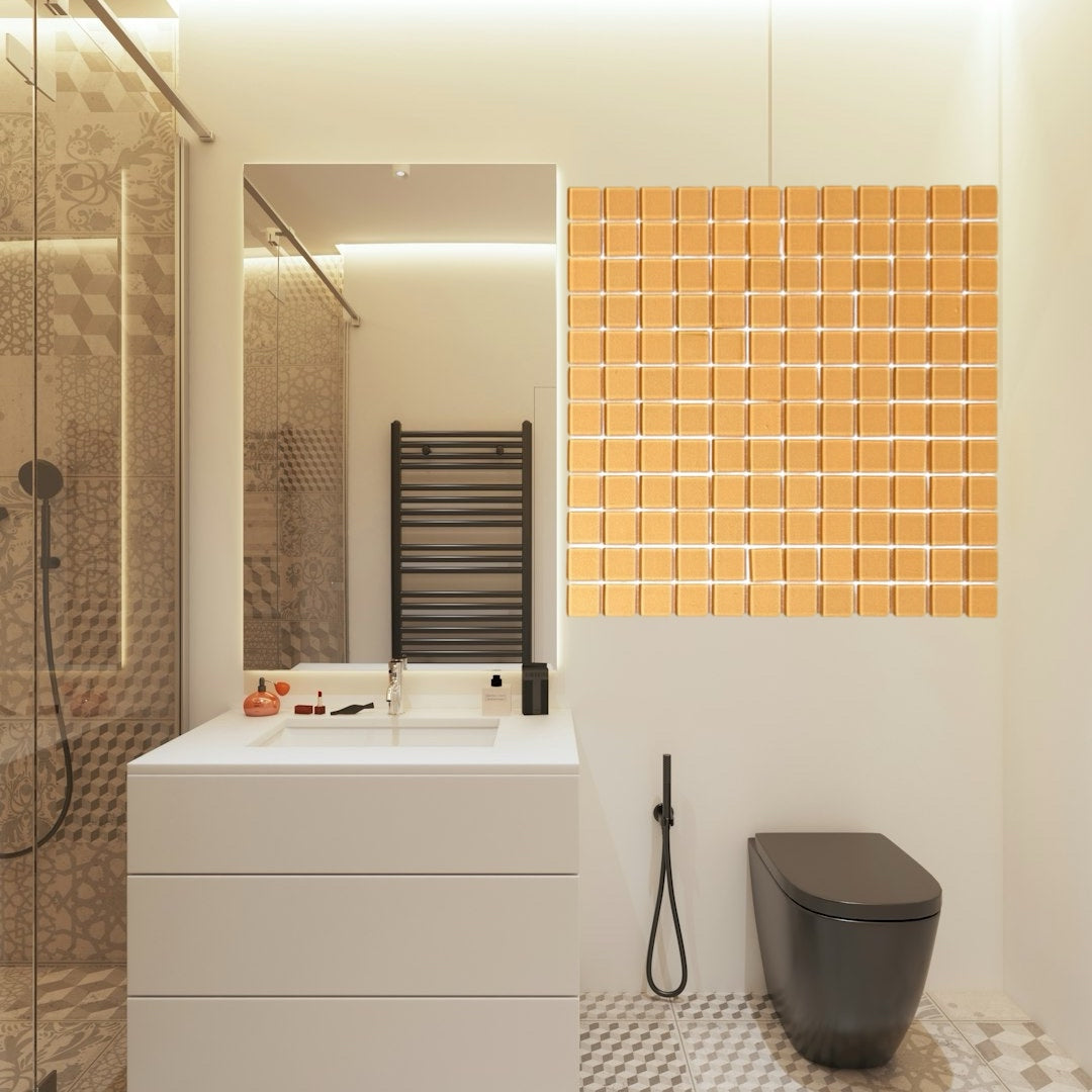 Decor Tiles - Gold Glass 23x23mm