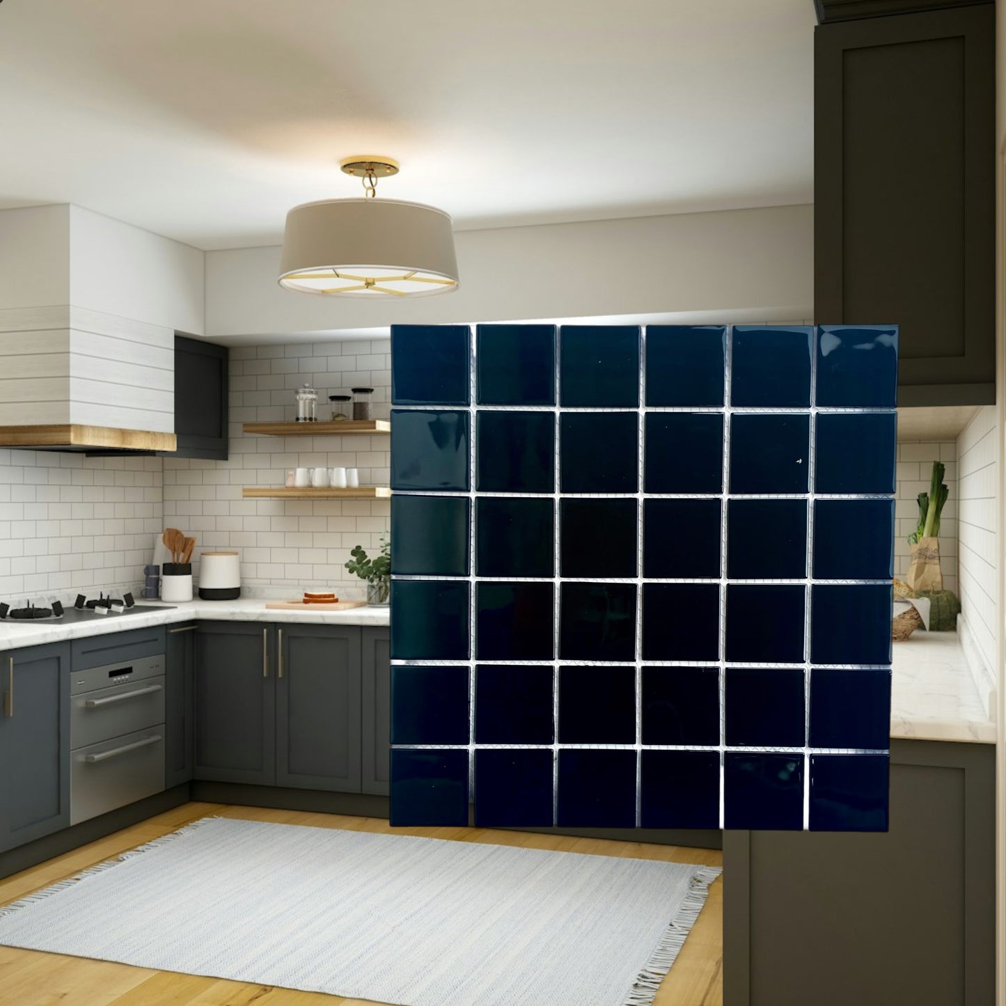 Decor Tiles -Glazed Mosaic Shiny Black