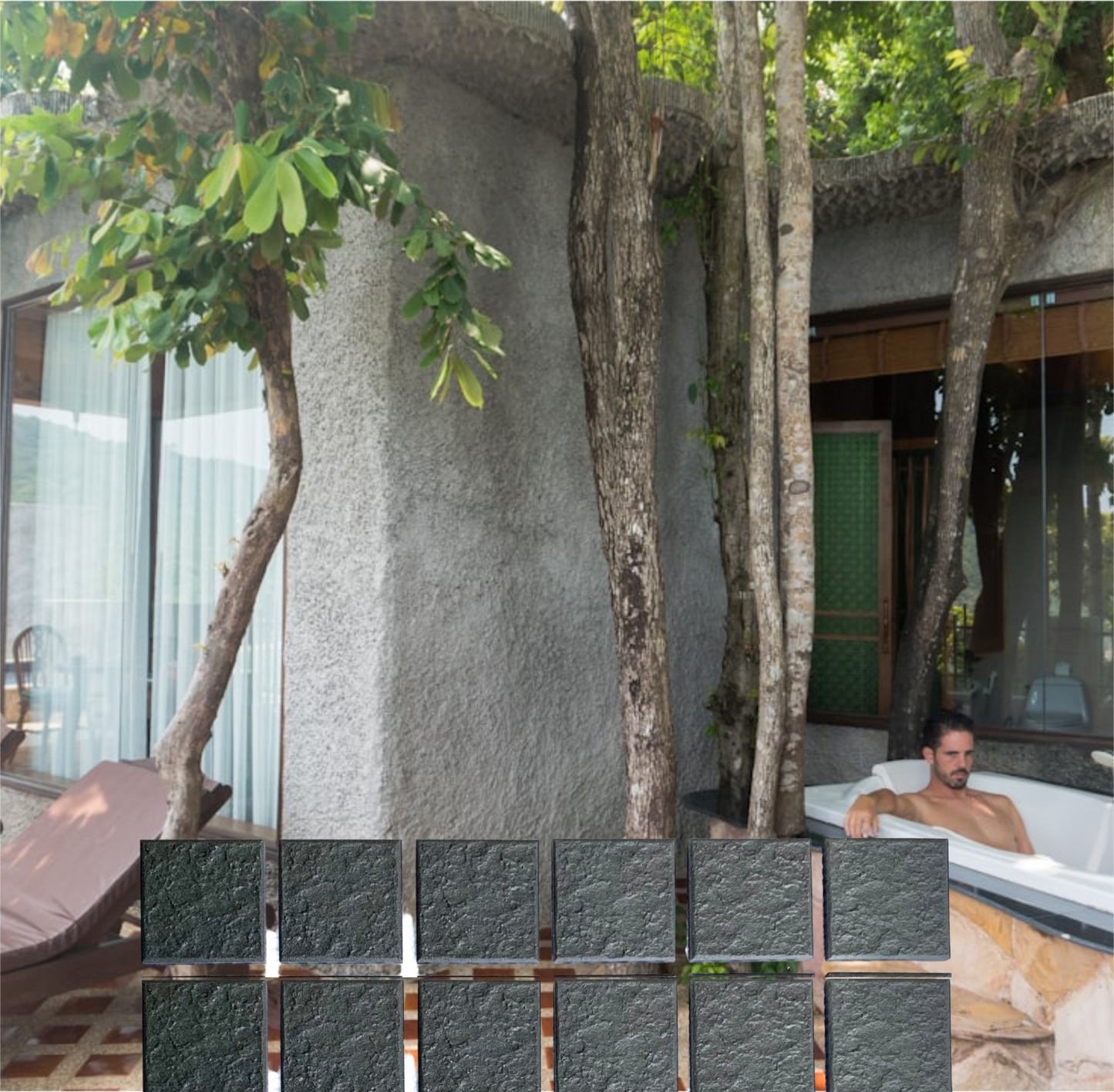 Decor Tiles -Porcelain Slate Dark Grey