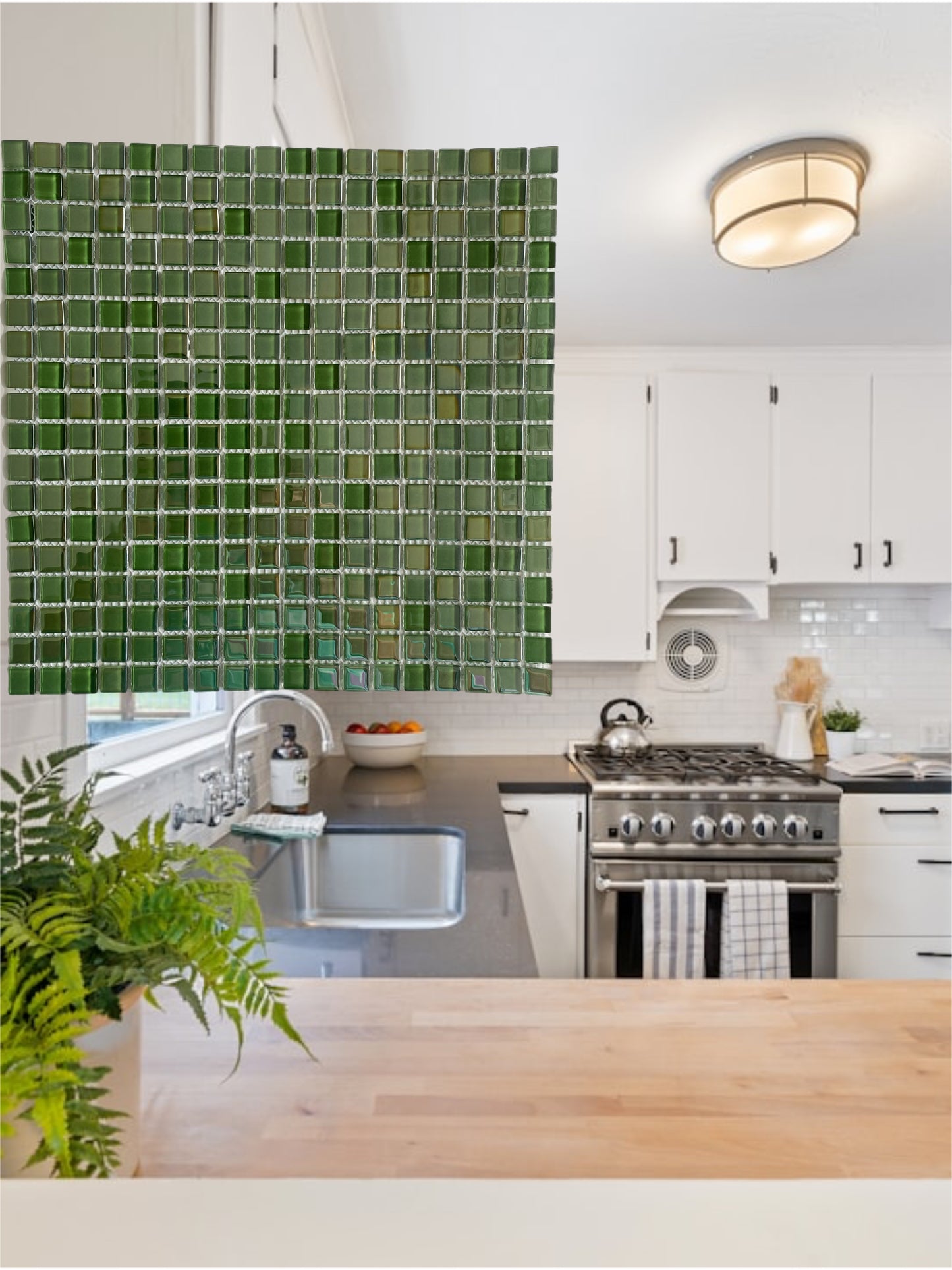 Decor Tiles - Forest Green Pearl 15x15mm