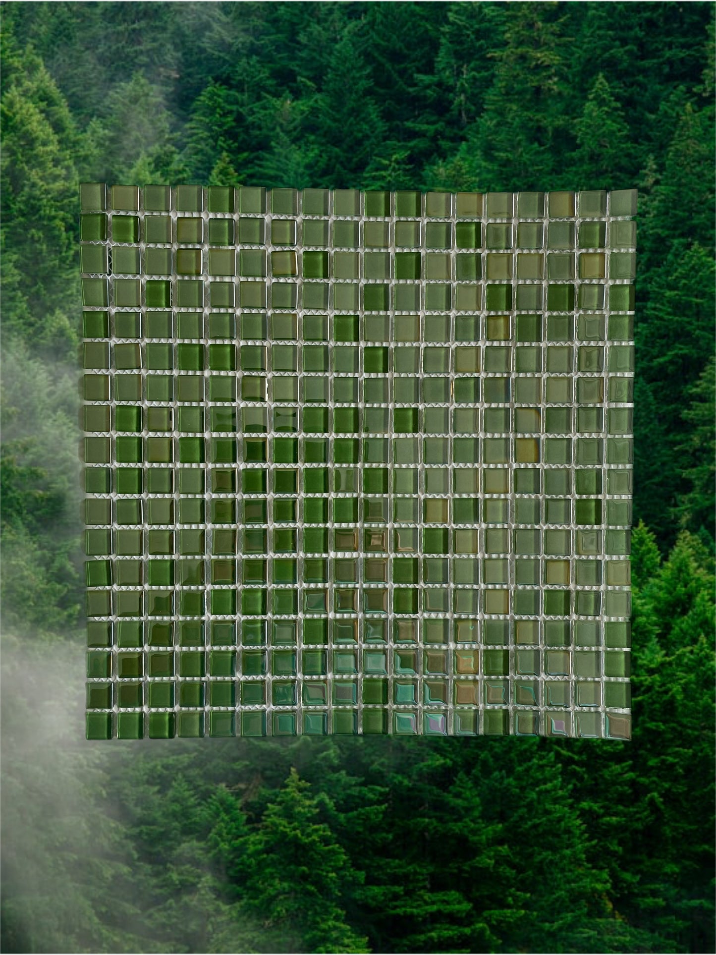Decor Tiles - Forest Green Pearl 15x15mm