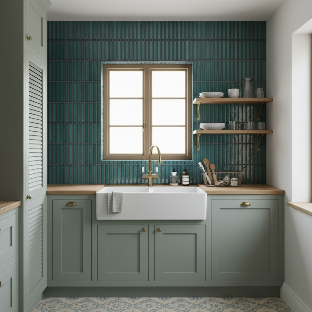 Decor Tiles - Porcelain Mini Strips Teal