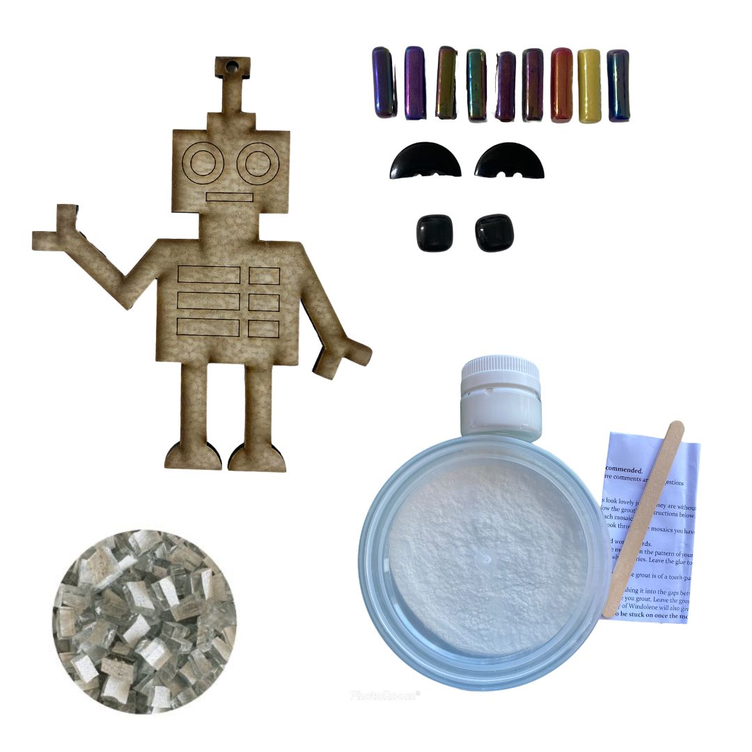 Mosaic Craft Kit with Magnet- Robot (Small)