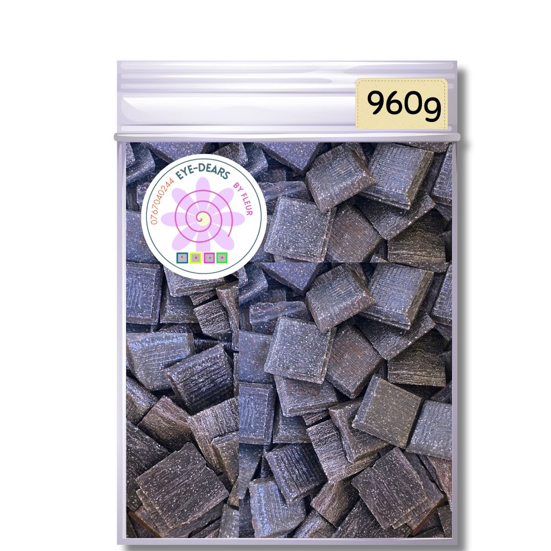 Mosaic Tiles Rustic Whole Charcoal Black 960g (Small tiles for crafting)