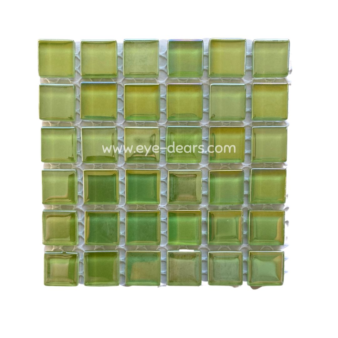 Mosaic Tiles - Sheet Citrus Green Pearl 15x15mm