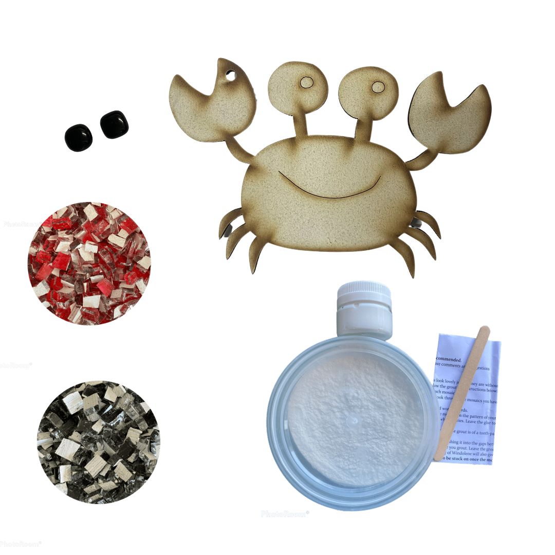 Mosaic Craft Kit with Magnet - Crab (Small)