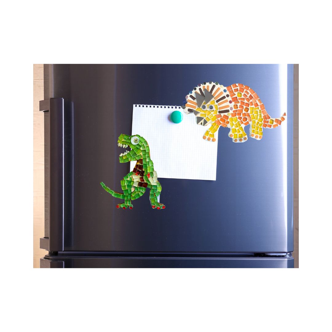 Mosaic Craft Kit with Magnet - Triceratops Dinosaur (Medium)
