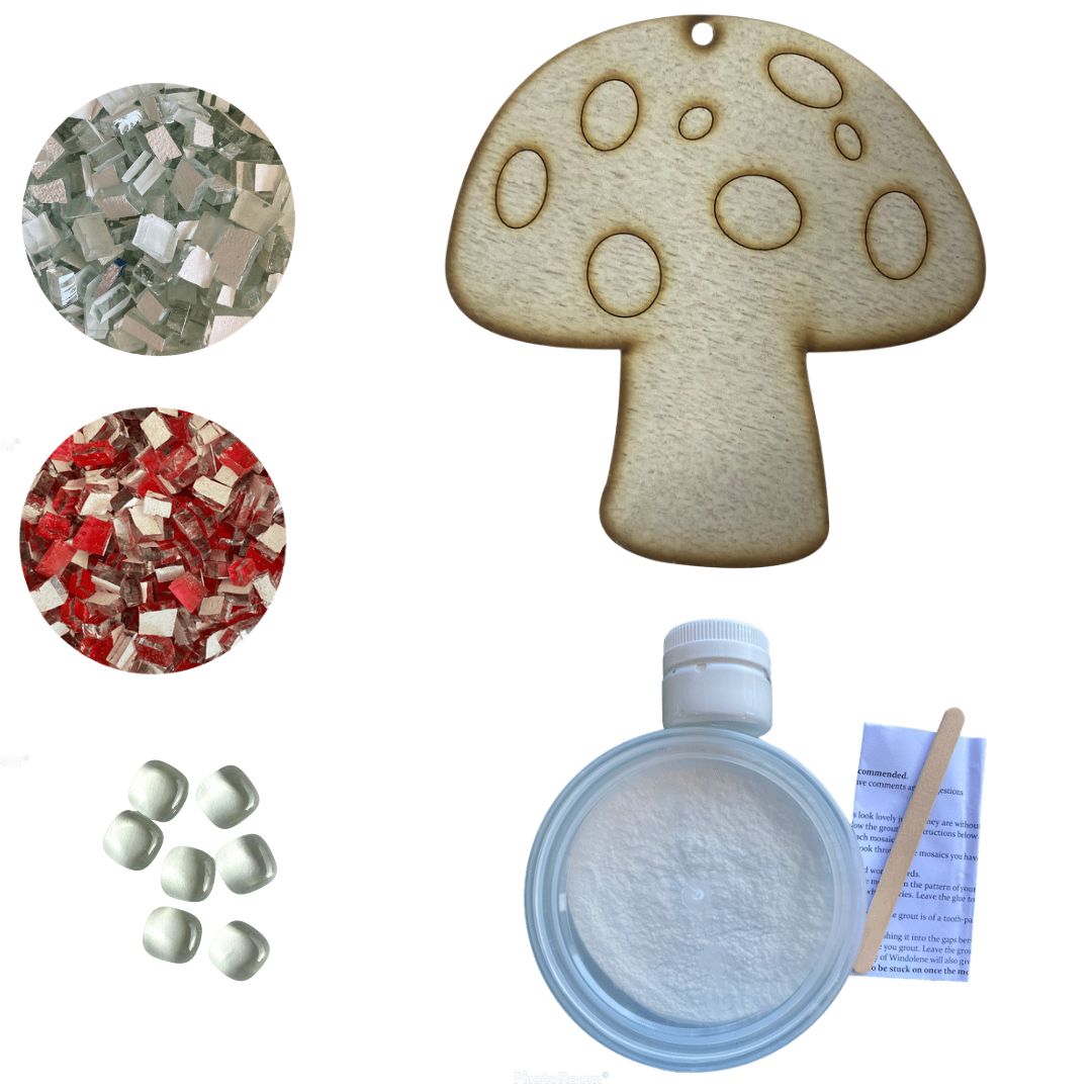 Mosaic Craft Kit with Magnet- Mushroom (Small)