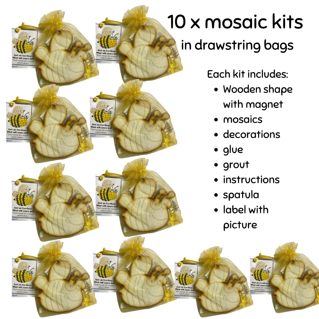 Mosaic Craft Kit with Magnet- Bee (Small)
