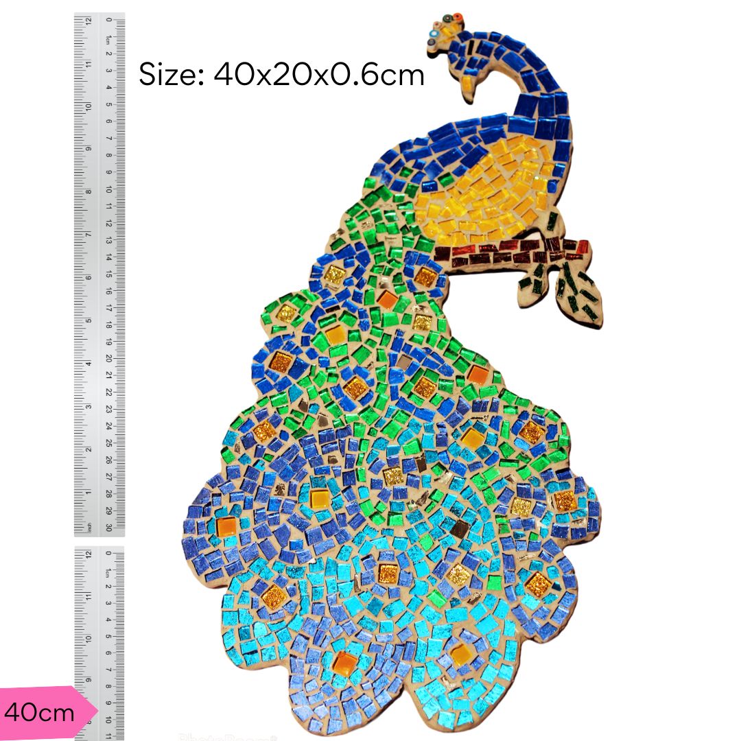 Mosaic Craft Kit for Adults - Peacock (Large)