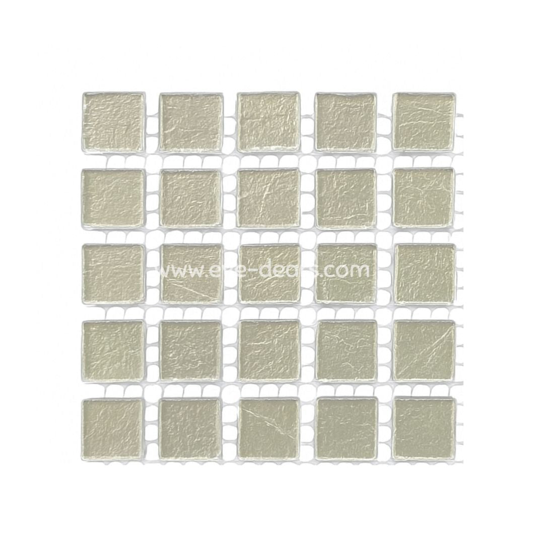 Mosaic Tiles - Single Sheet Silver Gold Leaf 15x15mm
