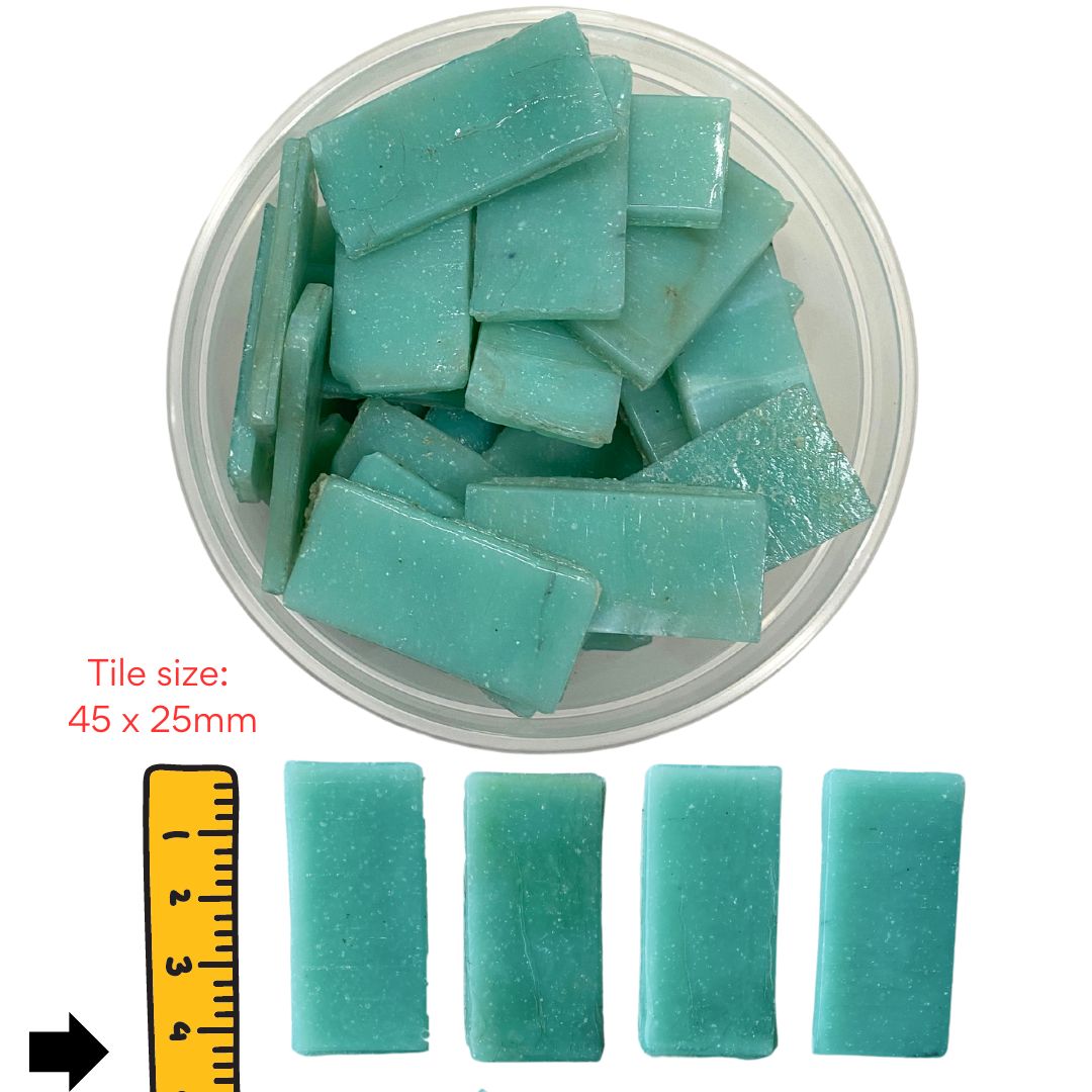 Mosaic Tiles Rustic Whole Soft Turquoise 960g (small tiles for crafting)