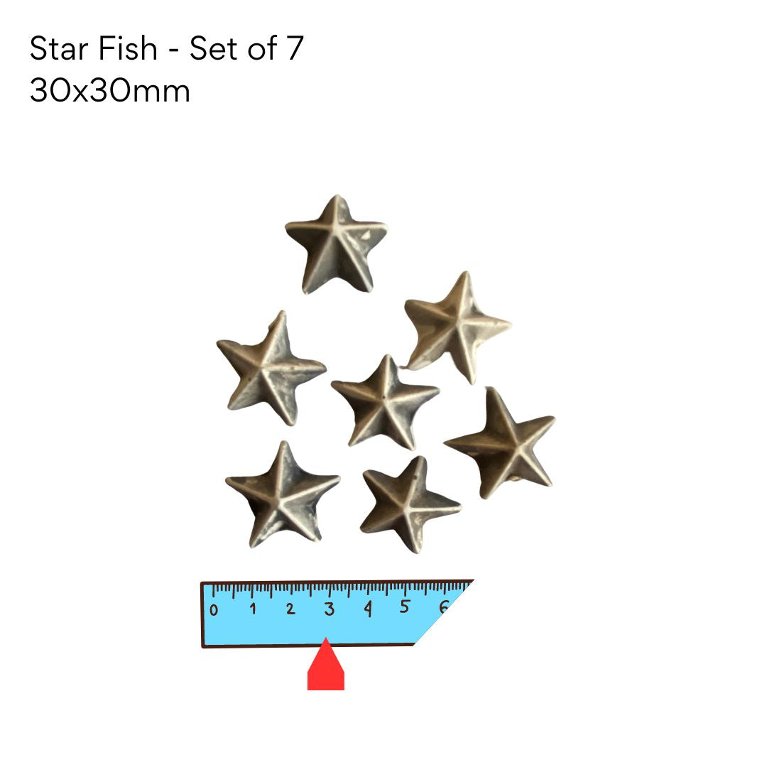 Starfish/Stars set of 7 (30x30mm)