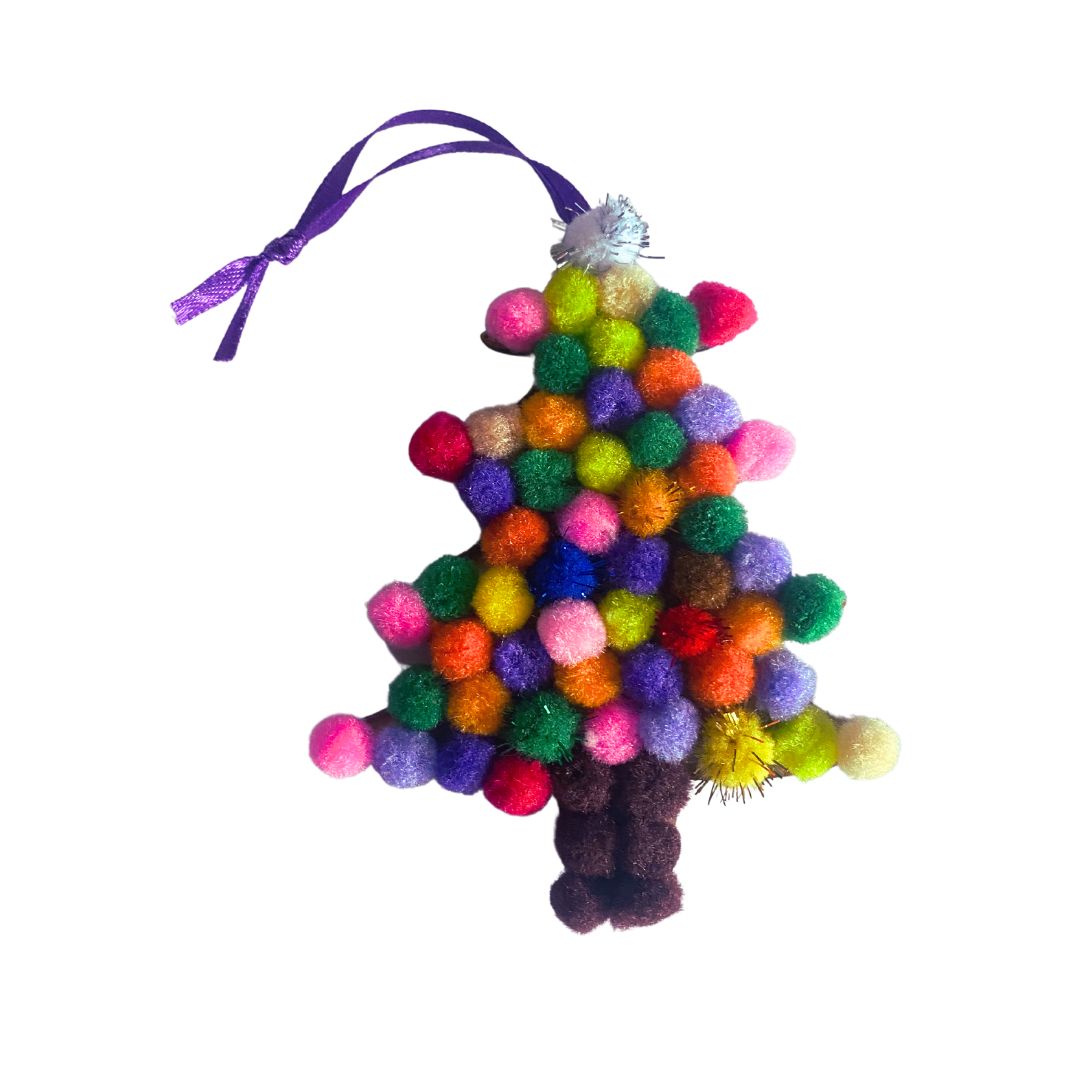 Pom-Pom Art - Xmas Decoration - Tree