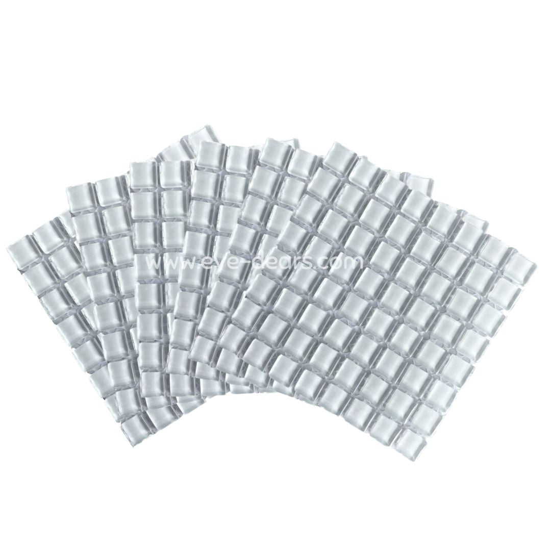 Mosaic Tiles - 10 x sheets of White Glass 10x10mm