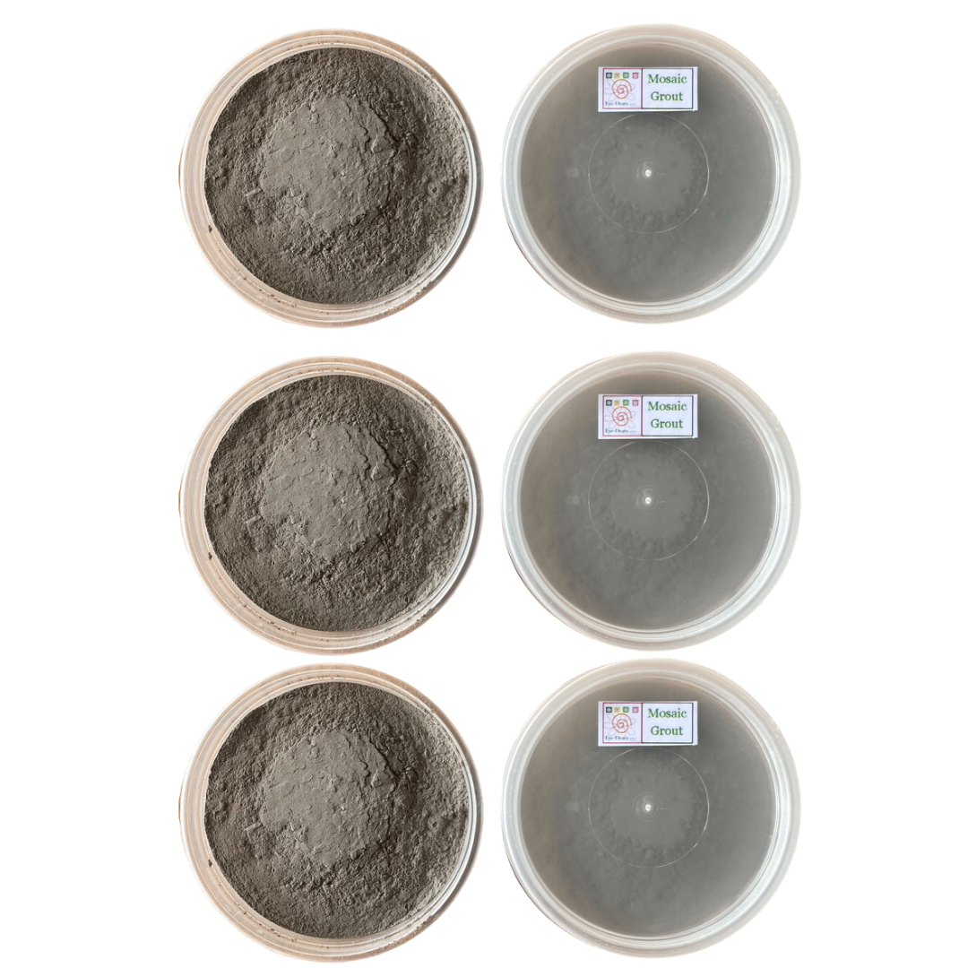 Mosaic Grout - 6 x 250ml Dark Grey Grout