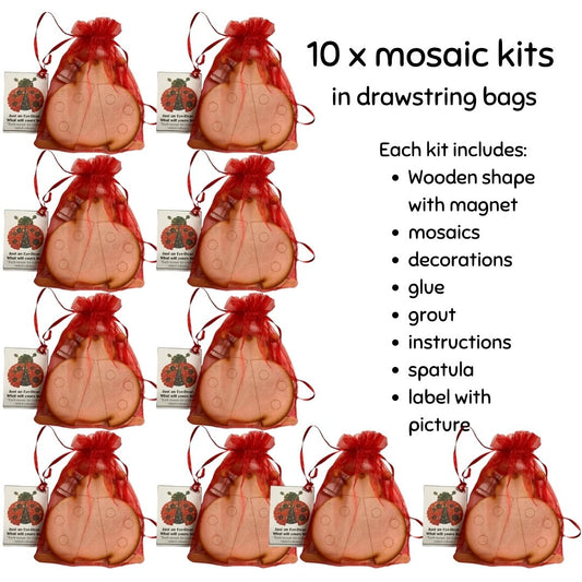 Bulk -Mosaic Craft Kit with Magnet- Ladybird (Small)
