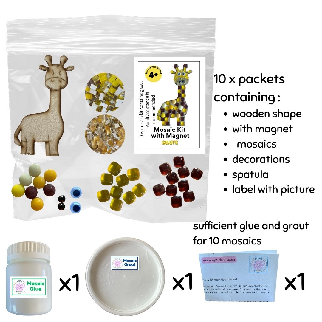 Mosaic Craft Kit with Magnet- Giraffe (Small)