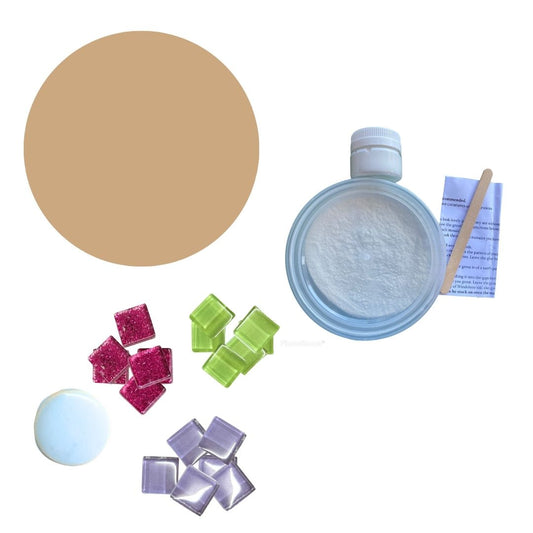 Bulk - Mosaic Craft Kit - Coaster Pink, Green, Purple (No Magnet) (Small)