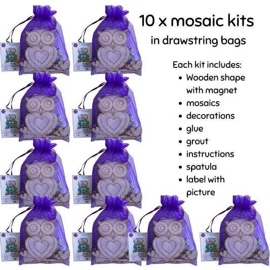 Bulk - Mosaic Craft Kit with Magnet - Owl  (Medium)