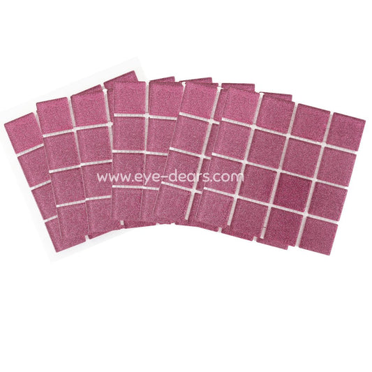 Mosaic Tiles - 10 x sheets of  Soft Pink Glitter 23x23mm