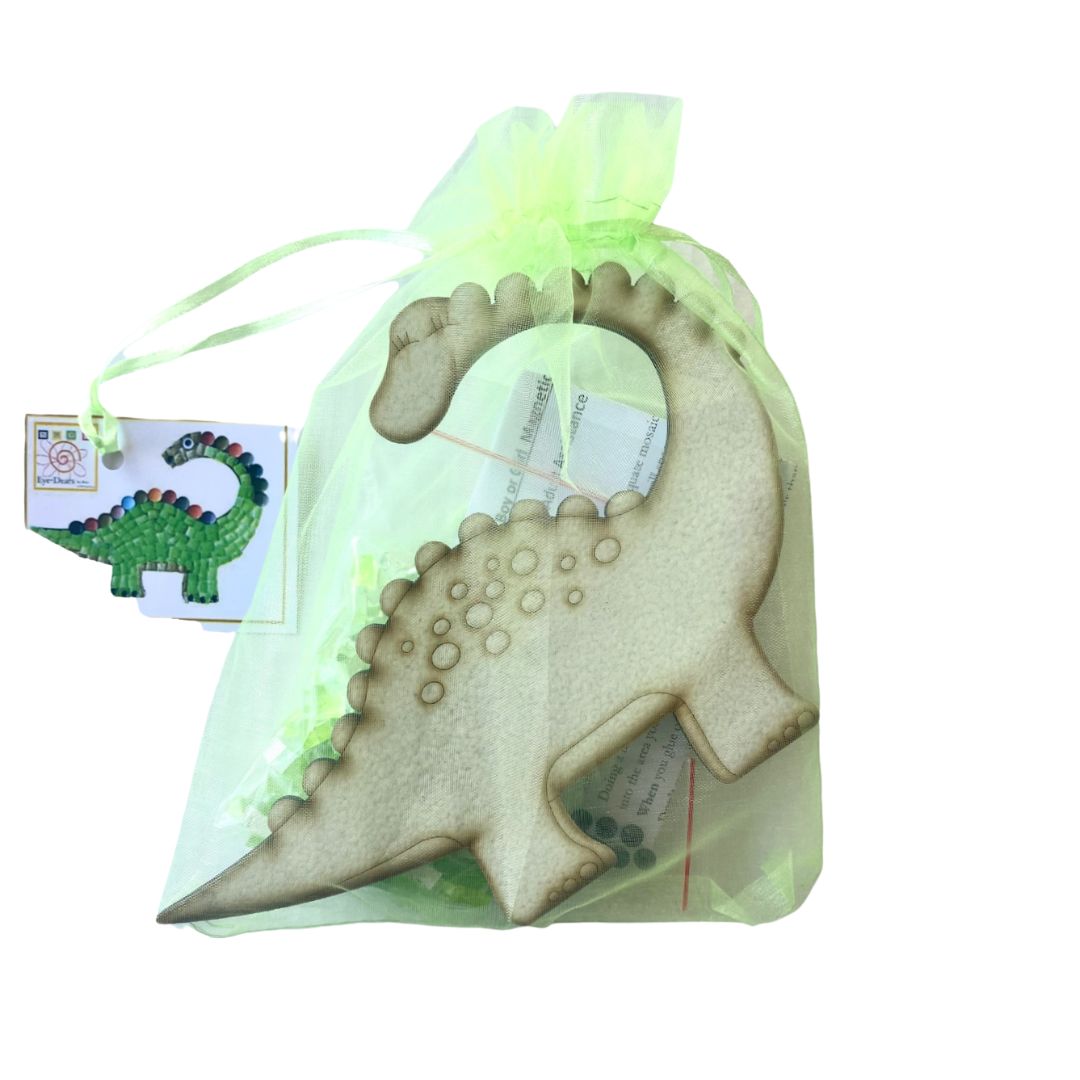 Single - Mosaic Craft Kit with Magnet - Green Brontosaurus (Medium)