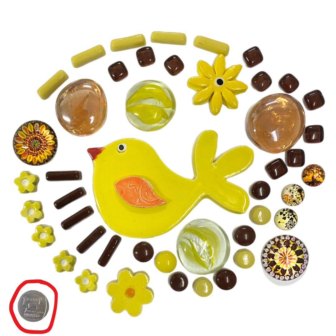 Craft/Mosaic Insert Collection - Yellow and Brown