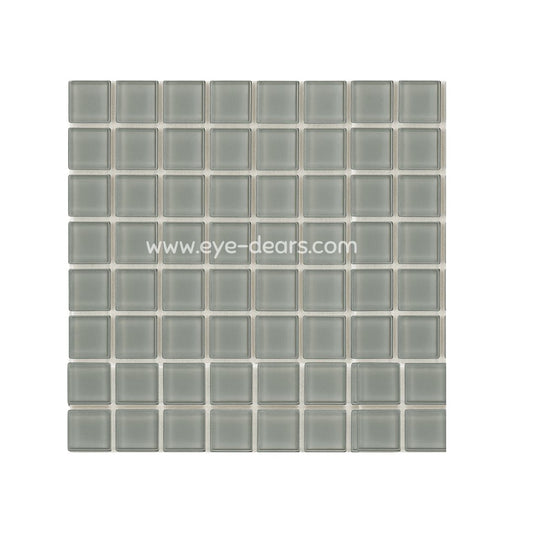 Mosaic Tiles -  Dove Grey Glass 10x10mm