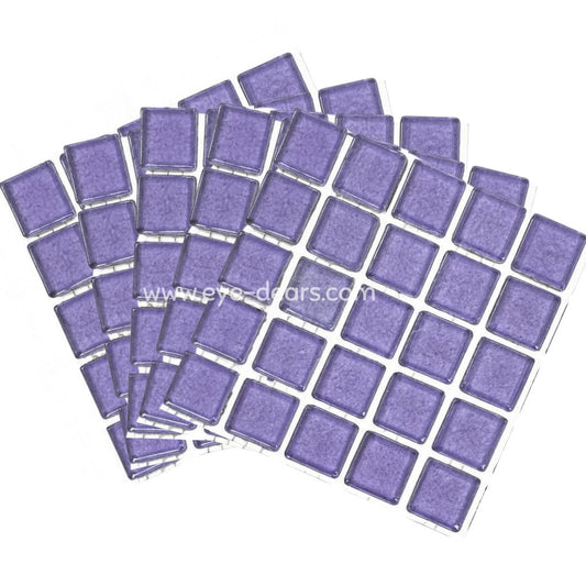 Mosaic Tiles - 10 x sheets of Lavender Purple Gold Leaf 15x15mm