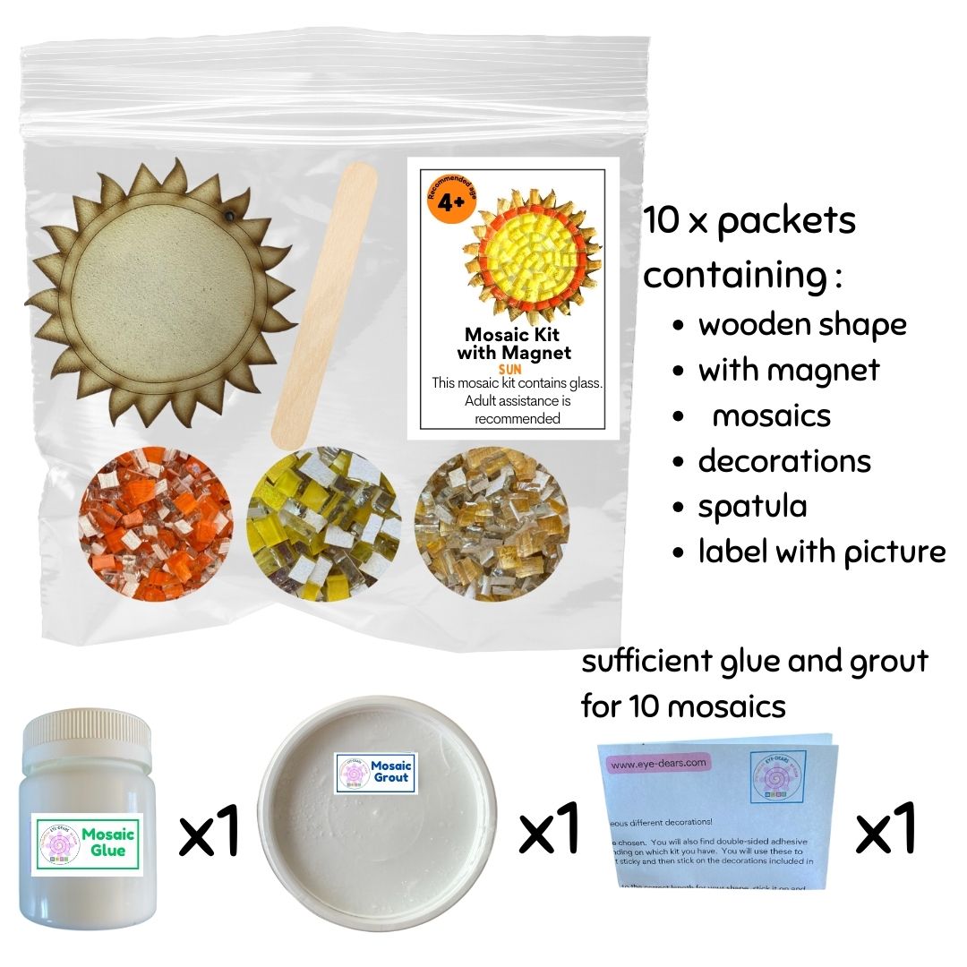 Mosaic Craft Kit with Magnet - Sun (Small)