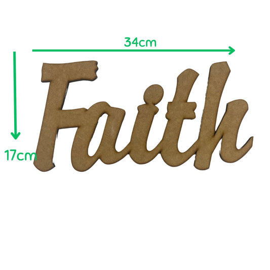 Wooden Blank - Faith (34x17cm)