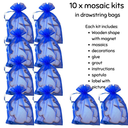 Bulk -Mosaic Craft Kit with Magnet - Brown & White Bunny (Medium)