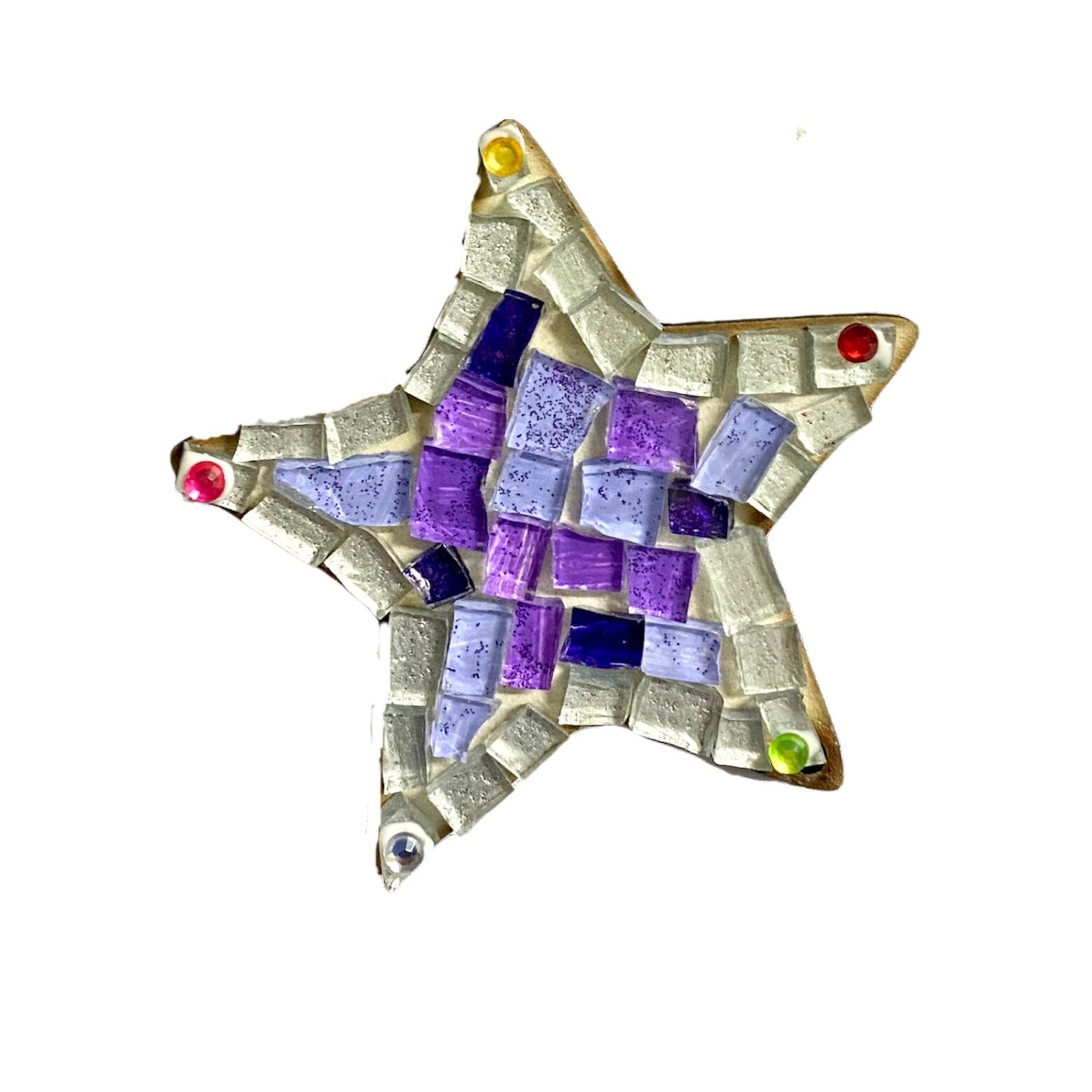 Single - Mosaic Craft Kit with Magnet - Star Purple  (Small)