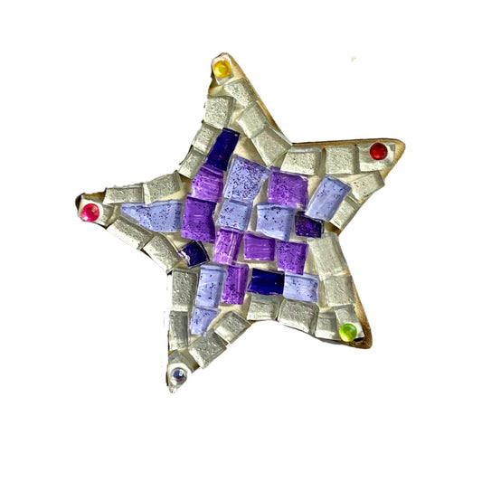 Single - Mosaic Craft Kit with Magnet - Star Purple  (Small)