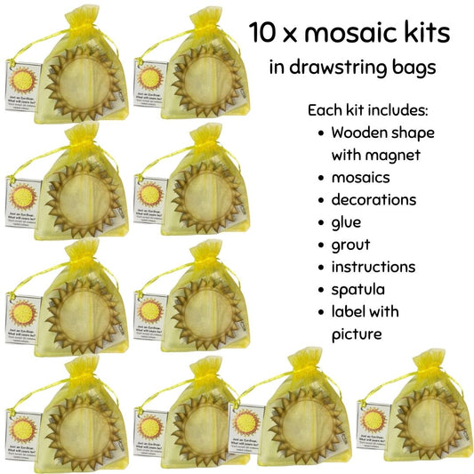 Bulk - Mosaic Craft Kit with Magnet - Sun (Small)