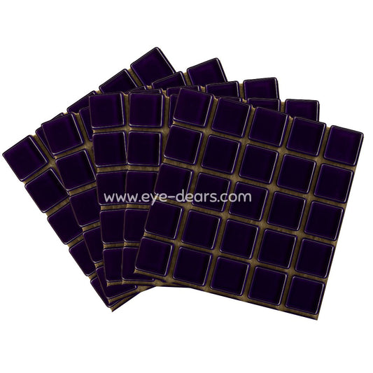 Mosaic Tiles - 10 x sheets of Black Gold Leaf 15x15mm