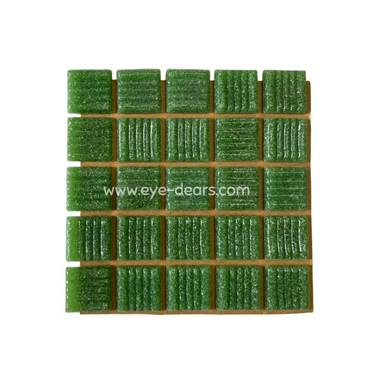 Mosaic Tiles - Single Sheet Turn on Texture - Amazon Green 20x20mm