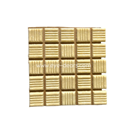 Mosaic Tiles - Single Sheet Turn on Texture - Condensed Milk 20x20mm