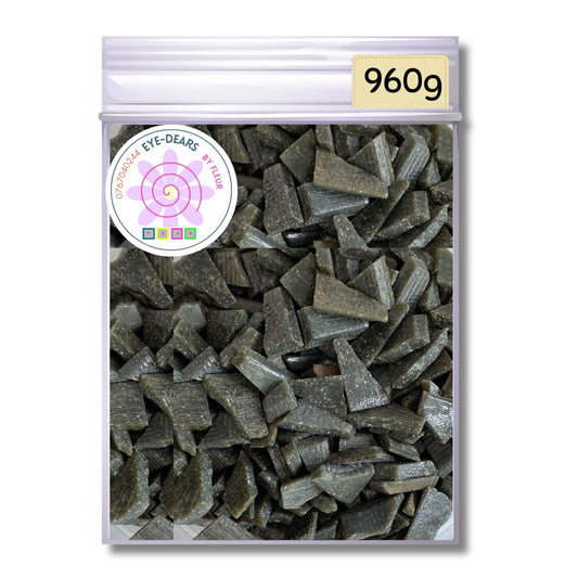 Mosaic Tiles Pre-cut Charcoal Black 960g (for crafting)