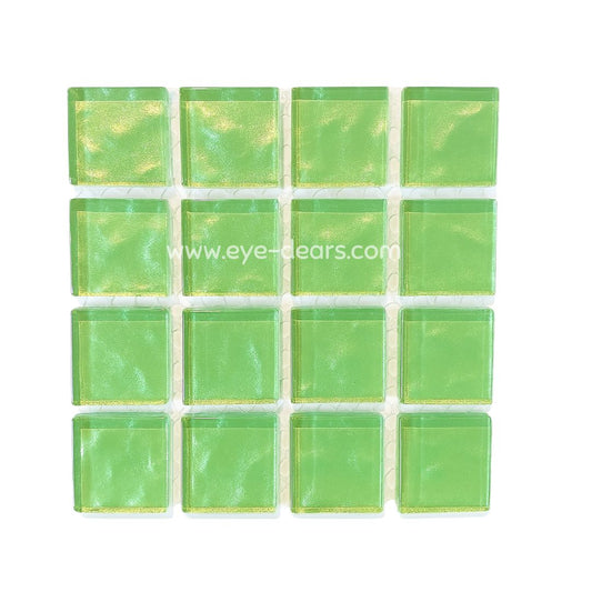 Mosaic Tiles - Single Sheet Crisp Apple Metallic Ripple 23x23mm