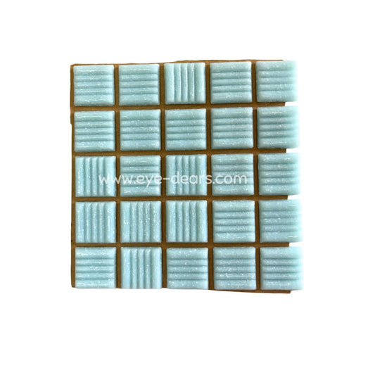 Mosaic Tiles - Single Sheet Turn on Texture - Pale Blue 20x20mm
