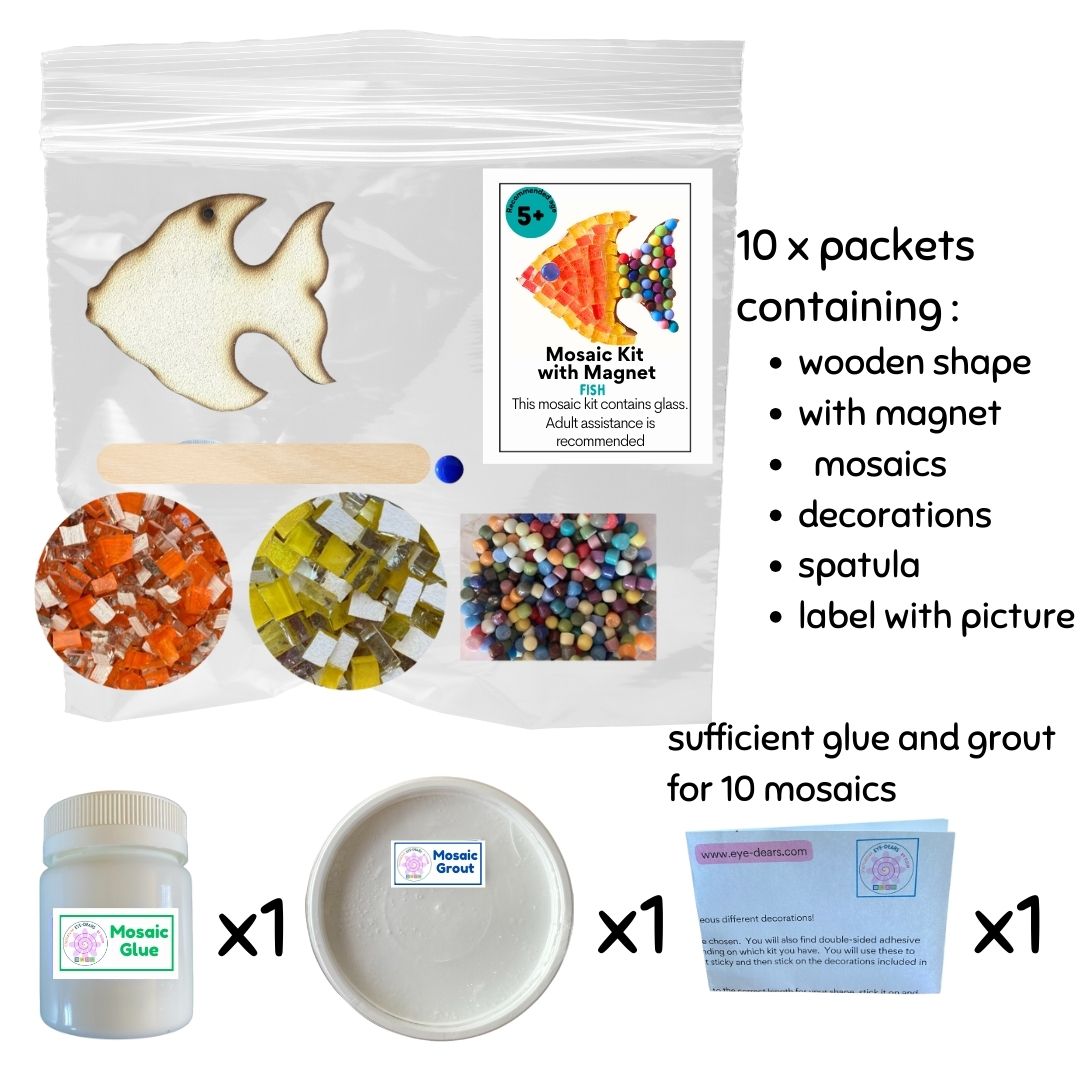 Mosaic Craft Kit with Magnet- Fish (Small)