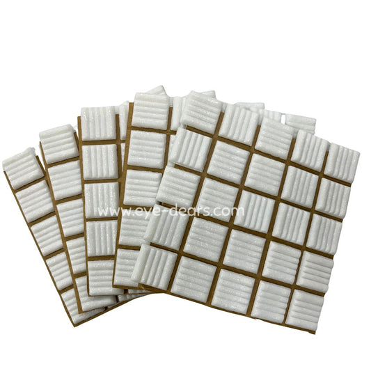 Mosaic Tiles - 10 x sheets of Turn on Texture - White 20x20mm