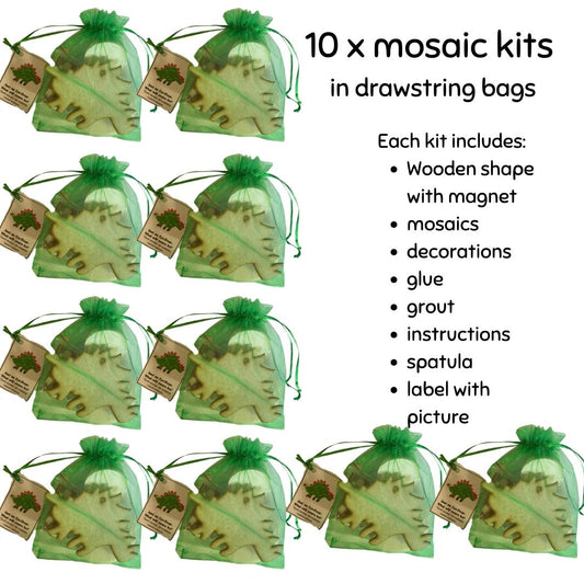 Bulk - Mosaic Craft Kit with Magnet- Dinosaur (Small)