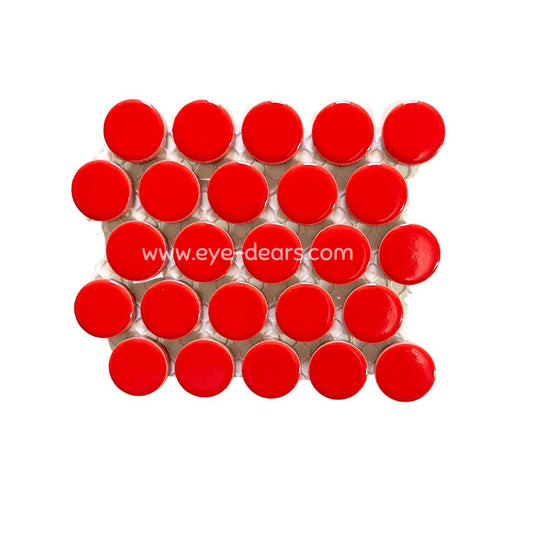 Ceramic Circles - Single Sheet Red
