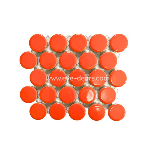 Ceramic Circles - Single Sheet Orange