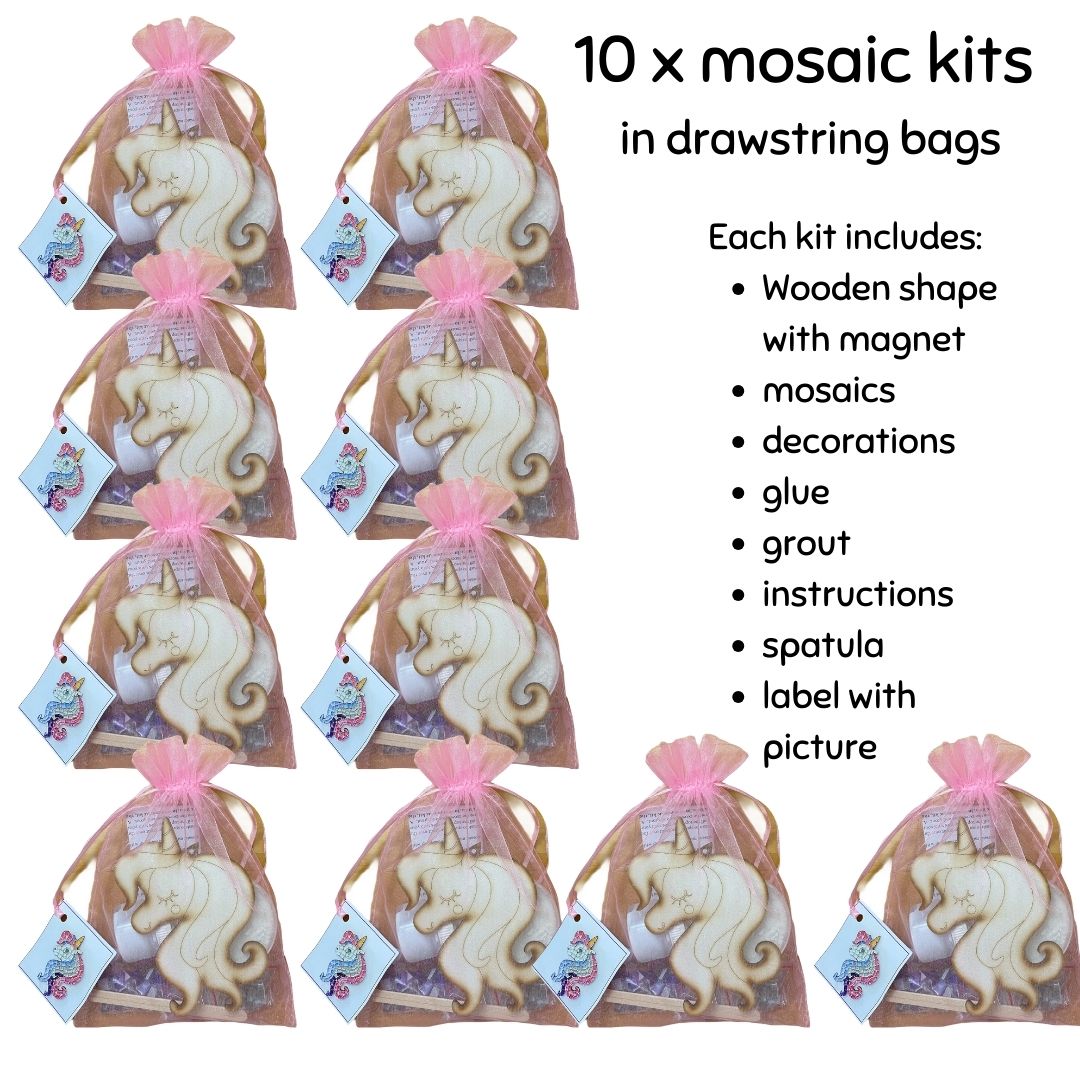 Mosaic Craft Kit with Magnet - Unicorn (Medium)
