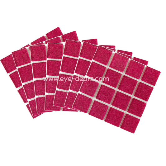 Mosaic Tiles - 10 x sheets of Fuschia Pink Glitter 23x23mm
