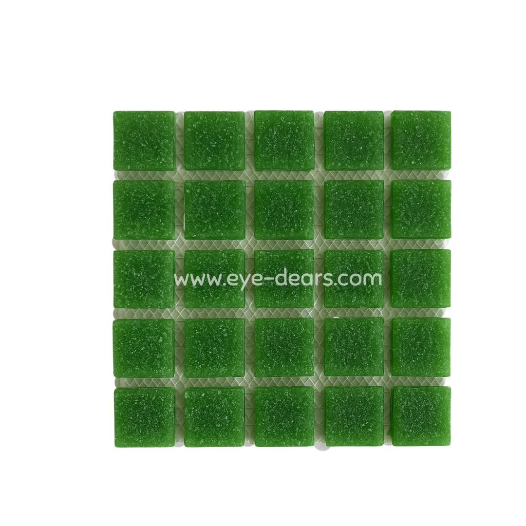 Mosaic Tiles Single Sheet -Matt Amazon Green 20x20mm